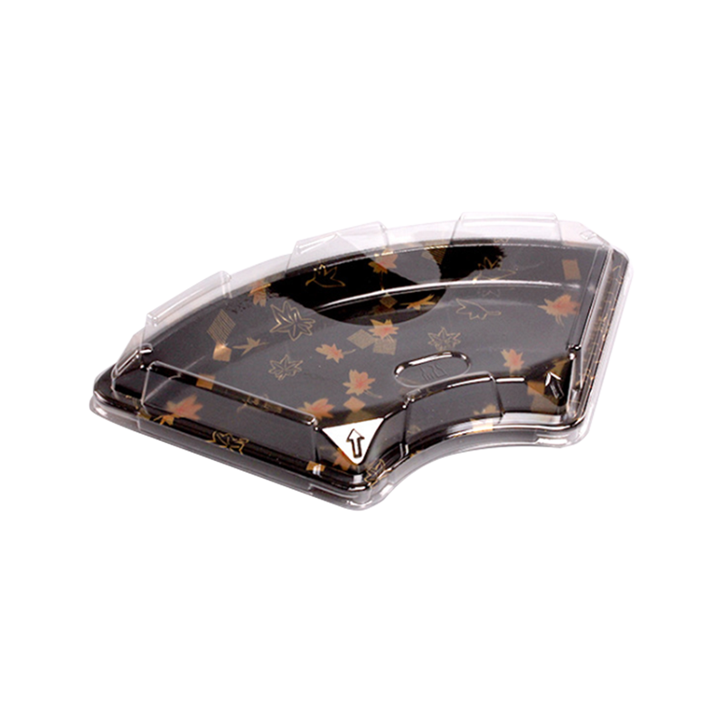 Engangs vifteformet sushimatbeholder