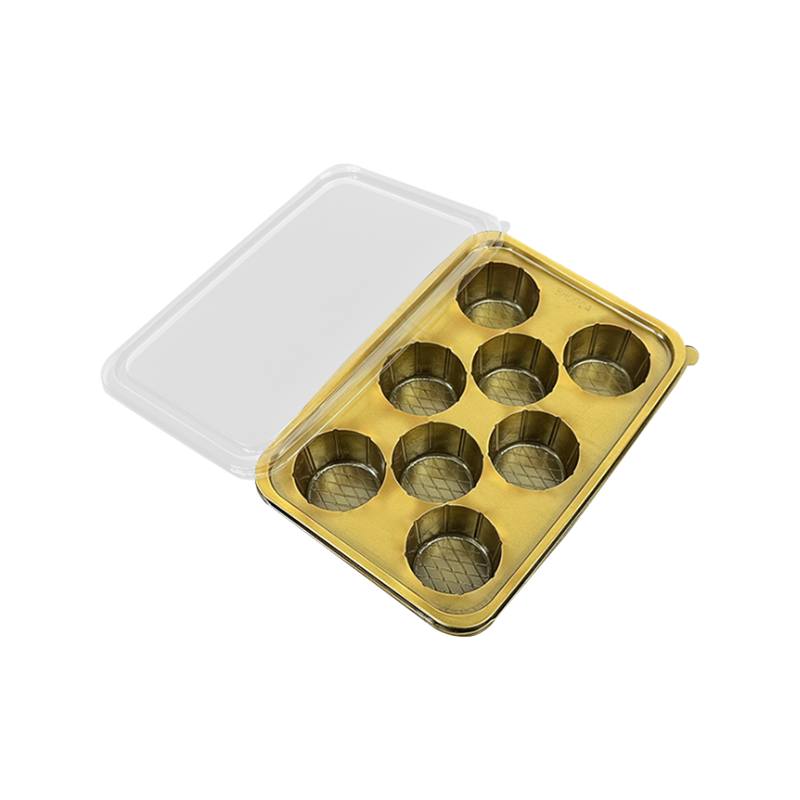 Bakeemballasjeboks i plast med 8 hulrom