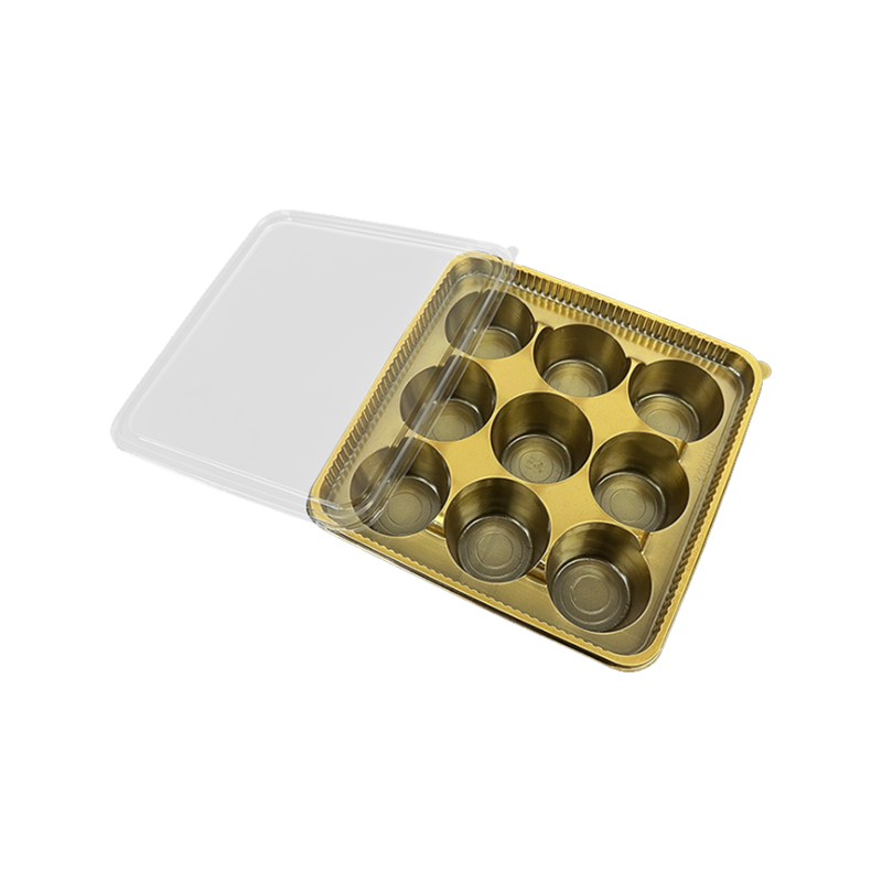 9-hulroms sirkulær PET-godteriemballasjeboks