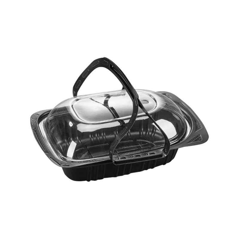 Håndholdt engangsbeholder for stekt kylling i plast