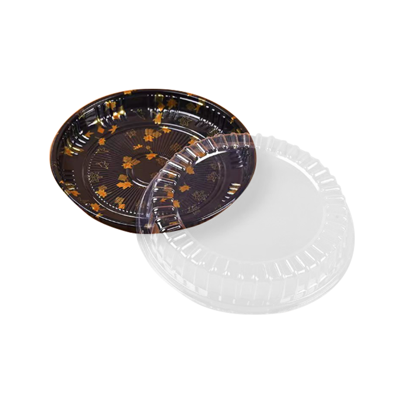 Engangs takeaway sushibrett med gjennomsiktig deksel