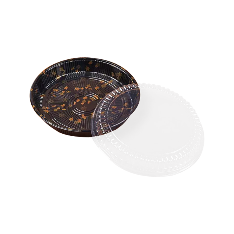 Pakkeboks i japansk stil med svart trykt bunn