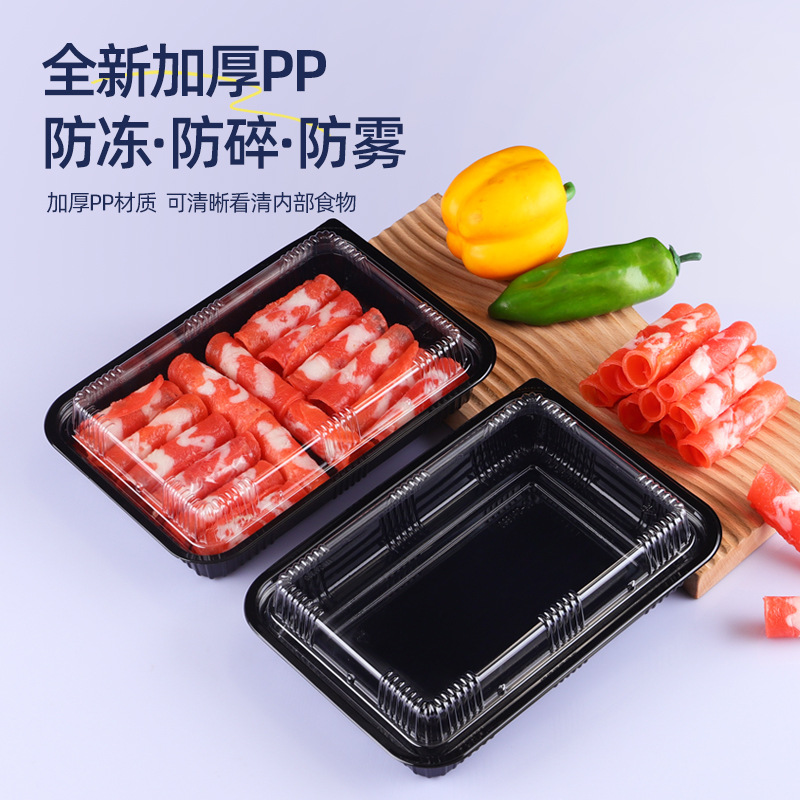 Engangs plast PP-materiale sushi matbrett Box 