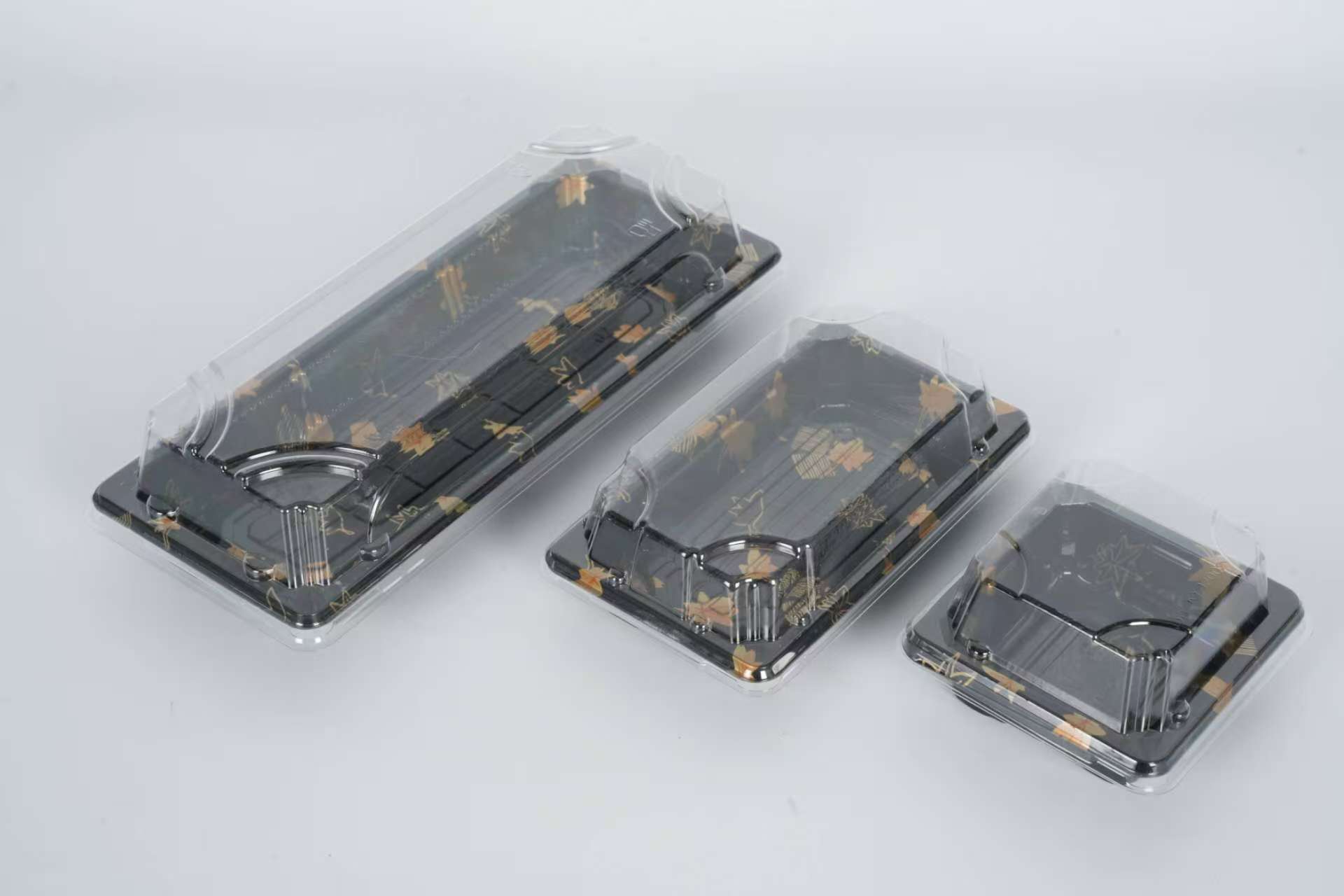 Engangs plast PP-materiale sushi matbrett Box 