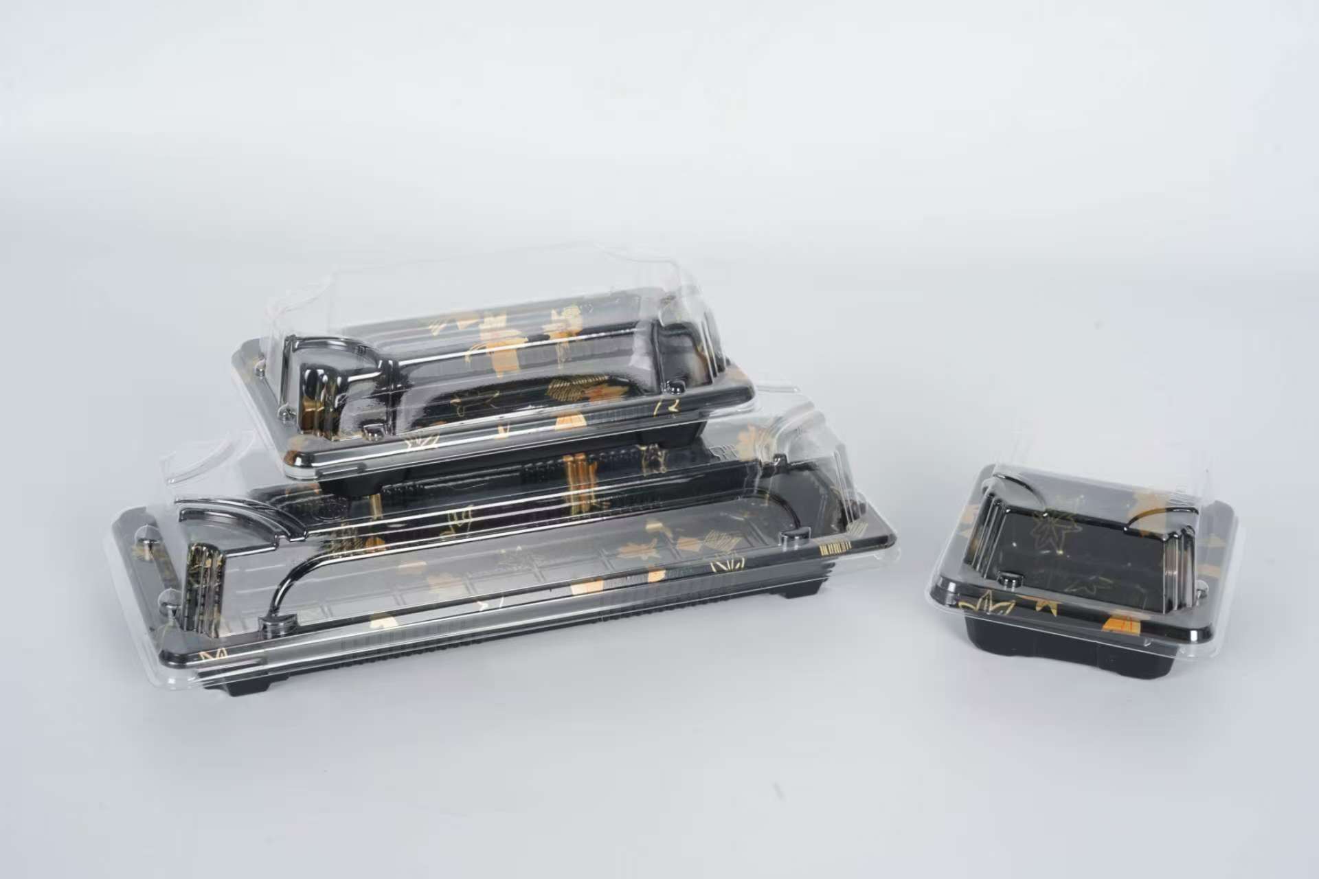 Engangs plast PP-materiale sushi matbrett Box 