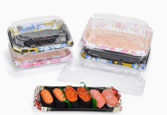 Engangs boks for sushimat i plast 