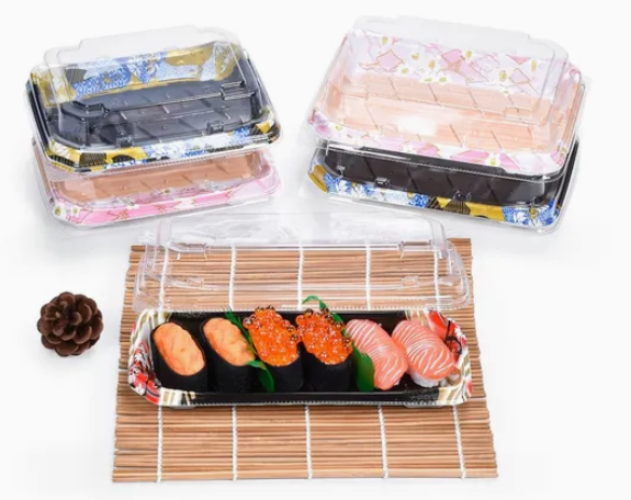 Engangs boks for sushimat i plast 