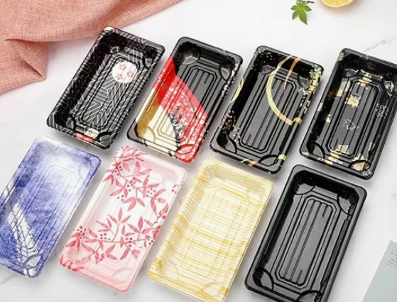 Engangs boks for sushimat i plast 